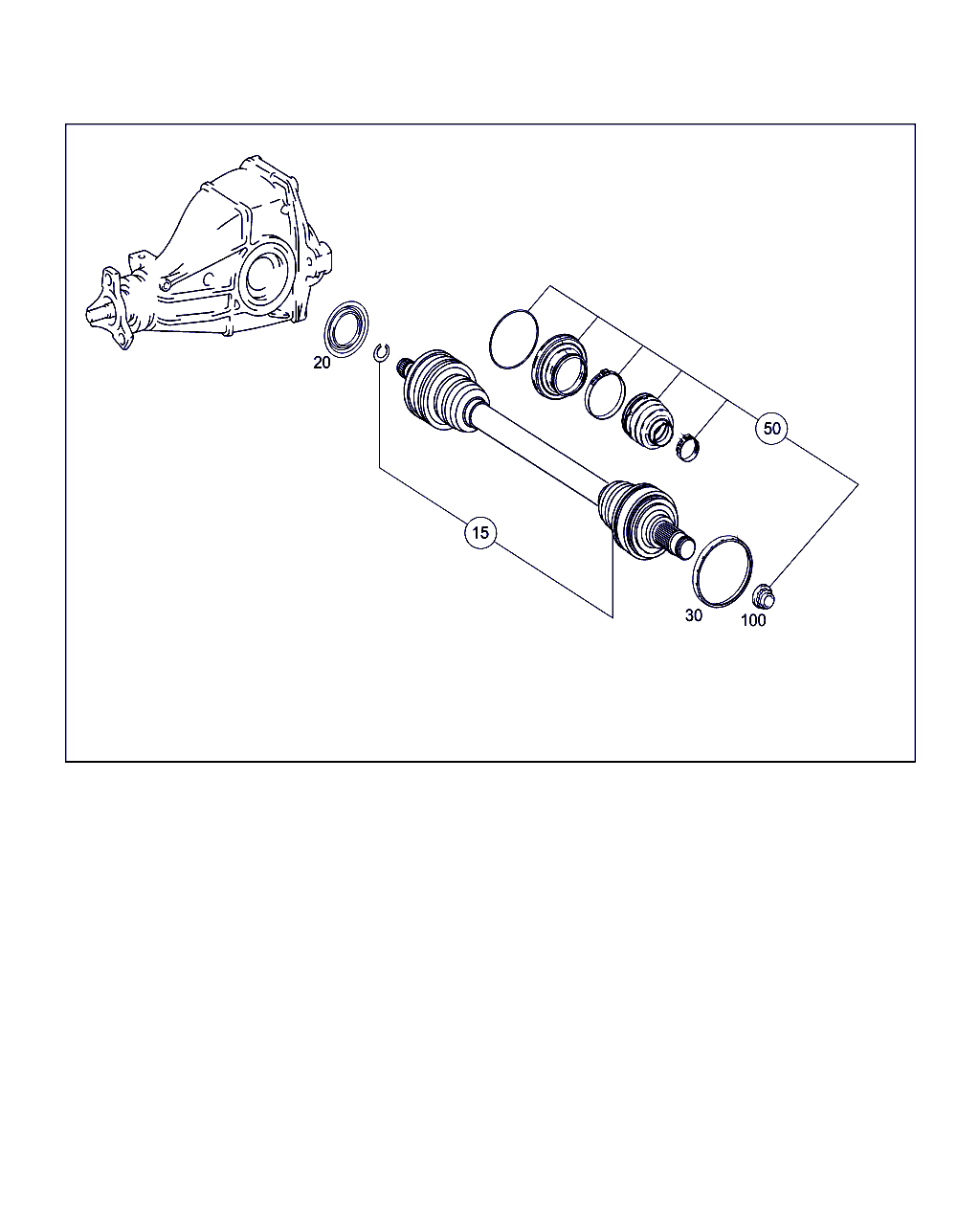 Mercedes-Benz A 001 990 38 50 - Axle shaft: 001 pcs. autospares.lv