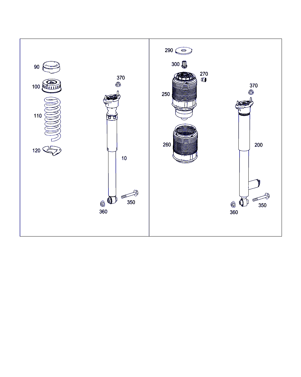 Mercedes-Benz A 212 320 46 30 - Spring strut and spring strut mounting rear: 002 pcs. autospares.lv