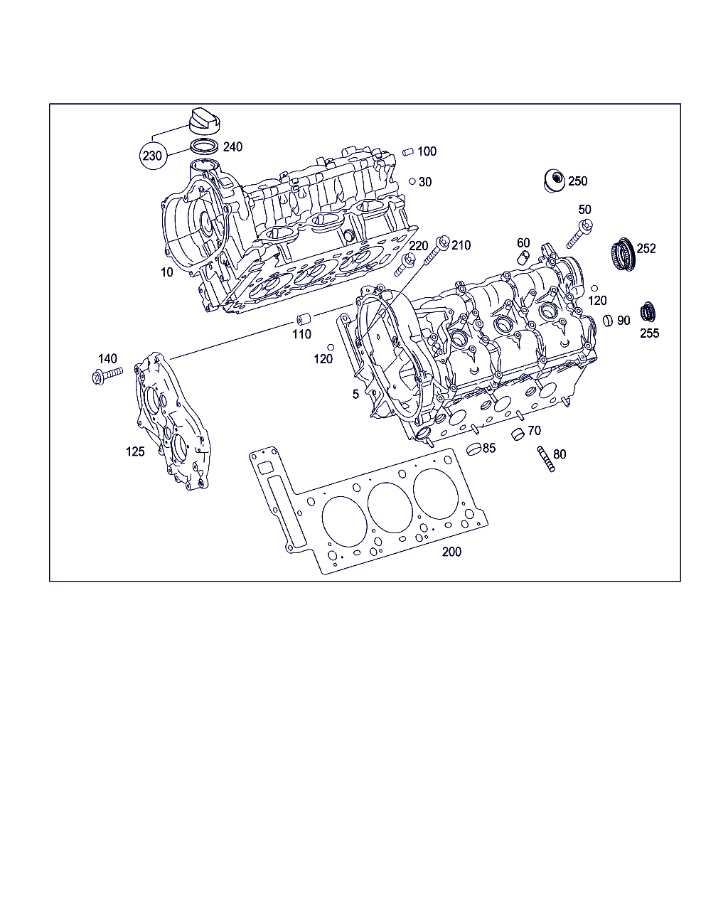 Mercedes-Benz A 000 010 03 85 - Cylinder head & gasket kit: 001 pcs. autospares.lv