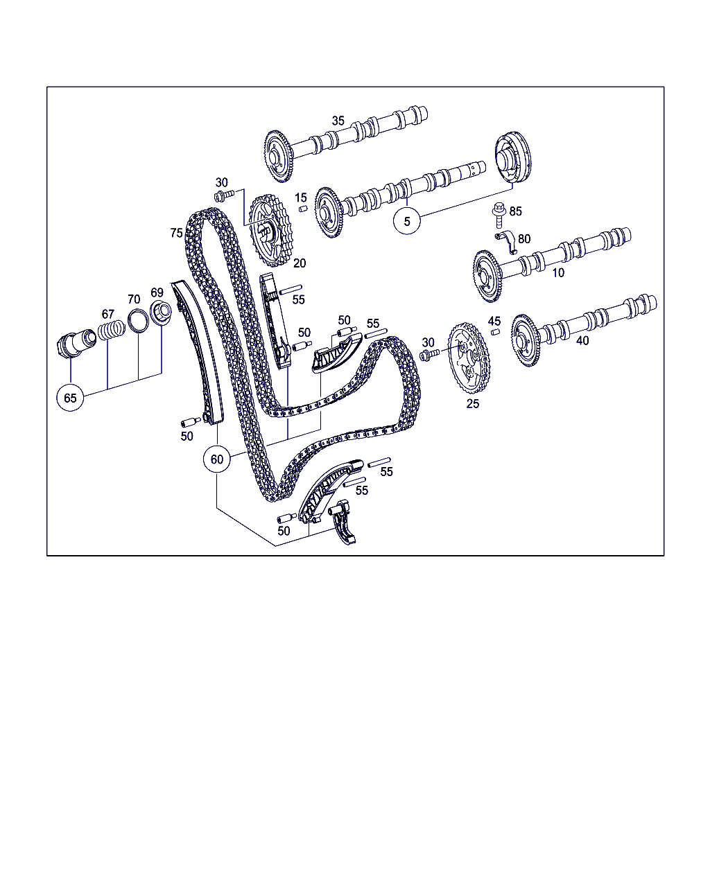 Mercedes-Benz A 000 993 10 76 - Camshaft and chain drive: 001 pcs. autospares.lv