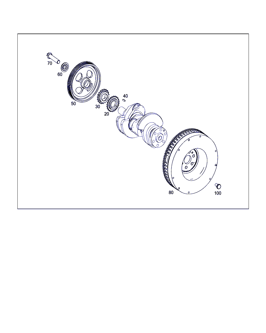 Mercedes-Benz A 660 052 01 03 - Crankshaft and flywheel: 001 pcs. autospares.lv