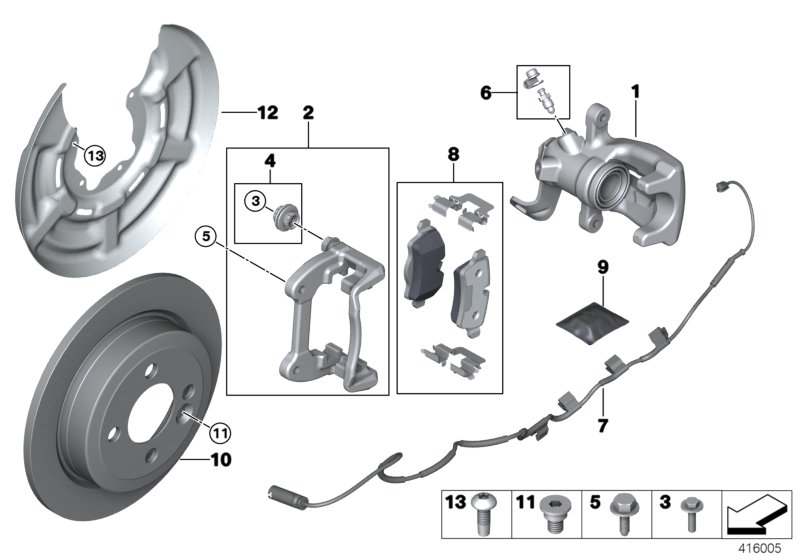 Mini 34216776927 - Rear wheel brake, brake pad sensor: 2 Kit pcs. autospares.lv