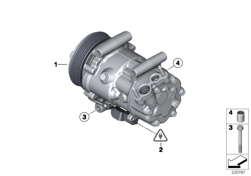 Mini 64 52 9 223 392 - Rp air conditioning compressor: 1  pcs. autospares.lv