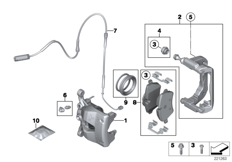 BMW 34 11 9 804 727 - Front wheel brake, brake pad sensor: 1  pcs. autospares.lv