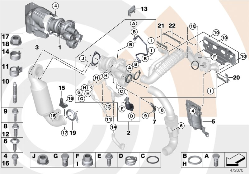 PEUGEOT 11657595351 - Turbocharger and install. kit value line: 1  pcs. autospares.lv