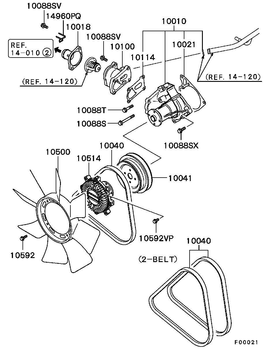 KIA MD997686 - Cooling - water pump: 01 pcs. autospares.lv