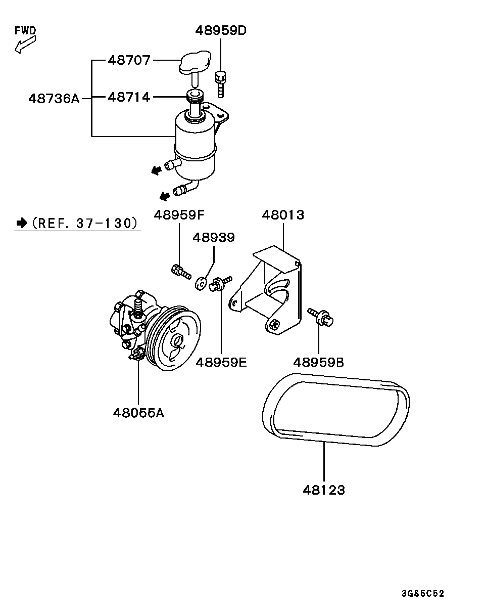 NISSAN MD188026 - Steering - power steering oil pump: 01 pcs. autospares.lv