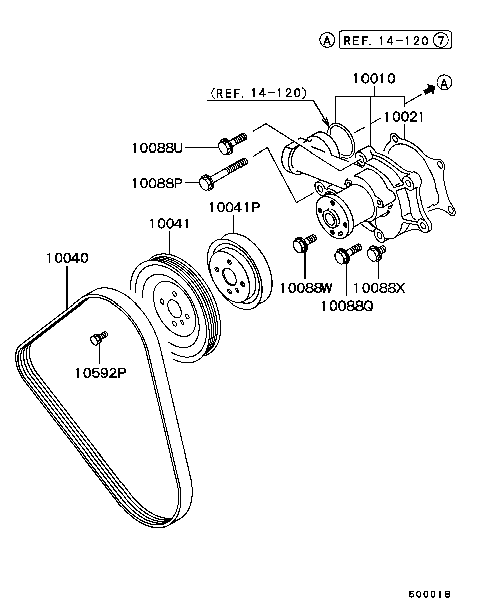 Hyundai MD972052 - Cooling - water pump: 01 pcs. autospares.lv