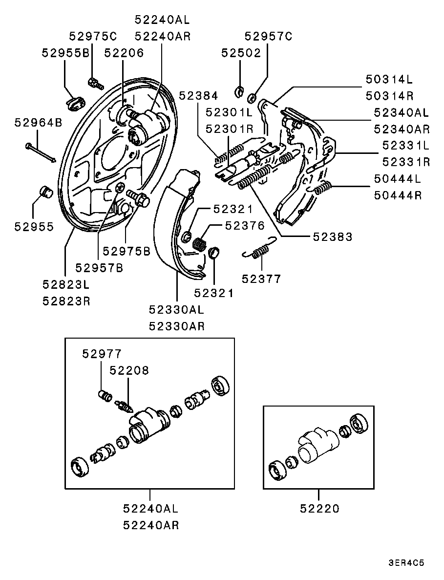 Chrysler MB 699336 - Brake - rear wheel brake: 01 pcs. autospares.lv