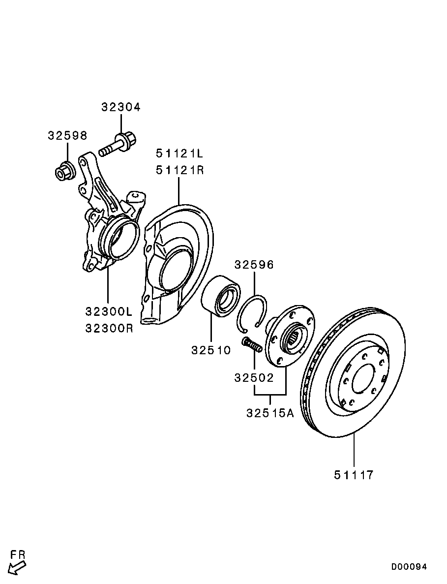 JEEP (BJC) 4615A117 - Brake - front wheel brake: 02 pcs. autospares.lv