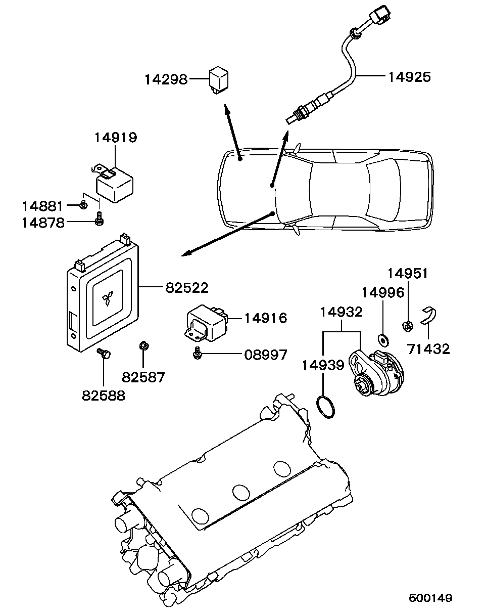 Mitsubishi MD165081 - Lambda Sensor autospares.lv