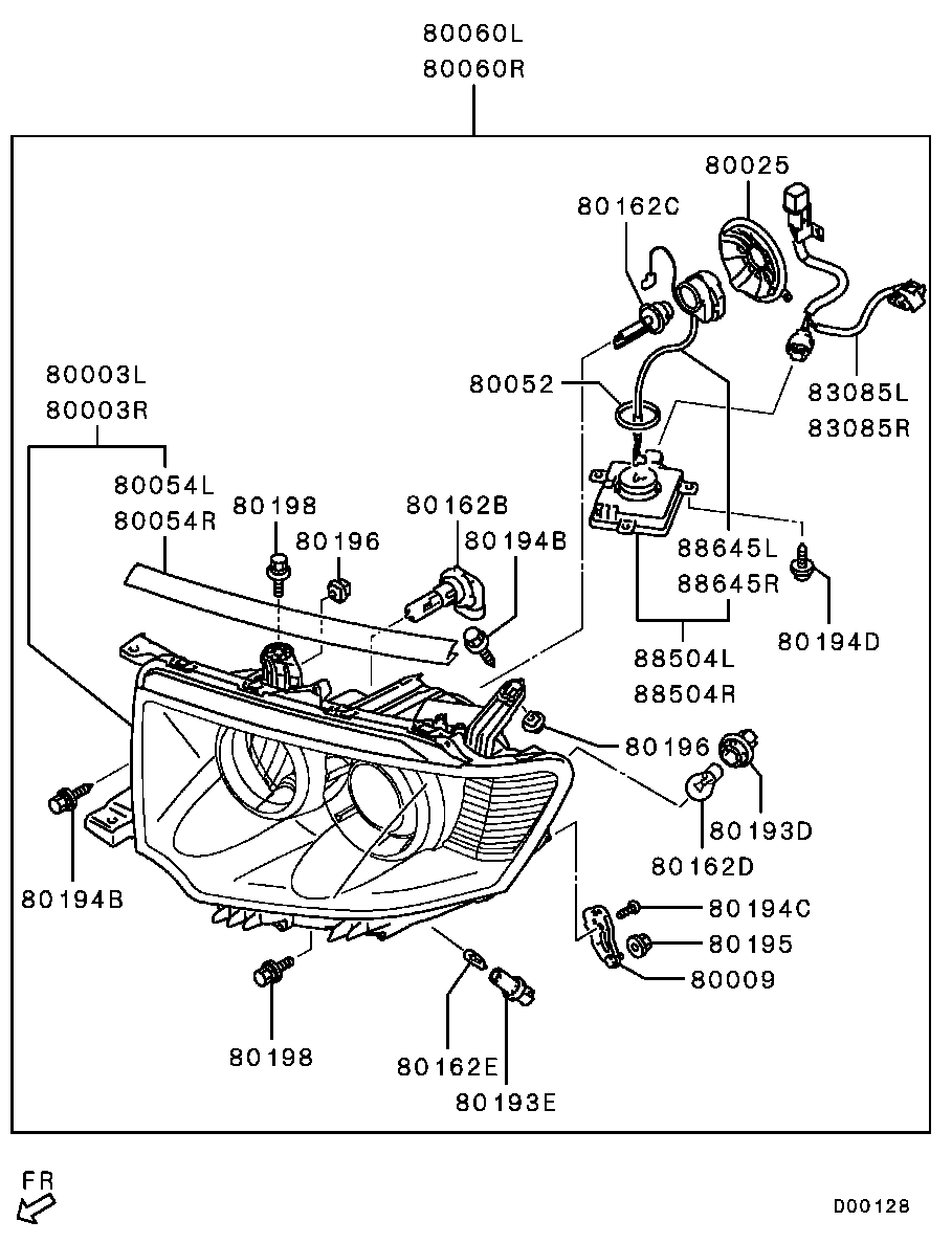 Mitsubishi MU820005 - Bulb, spotlight autospares.lv