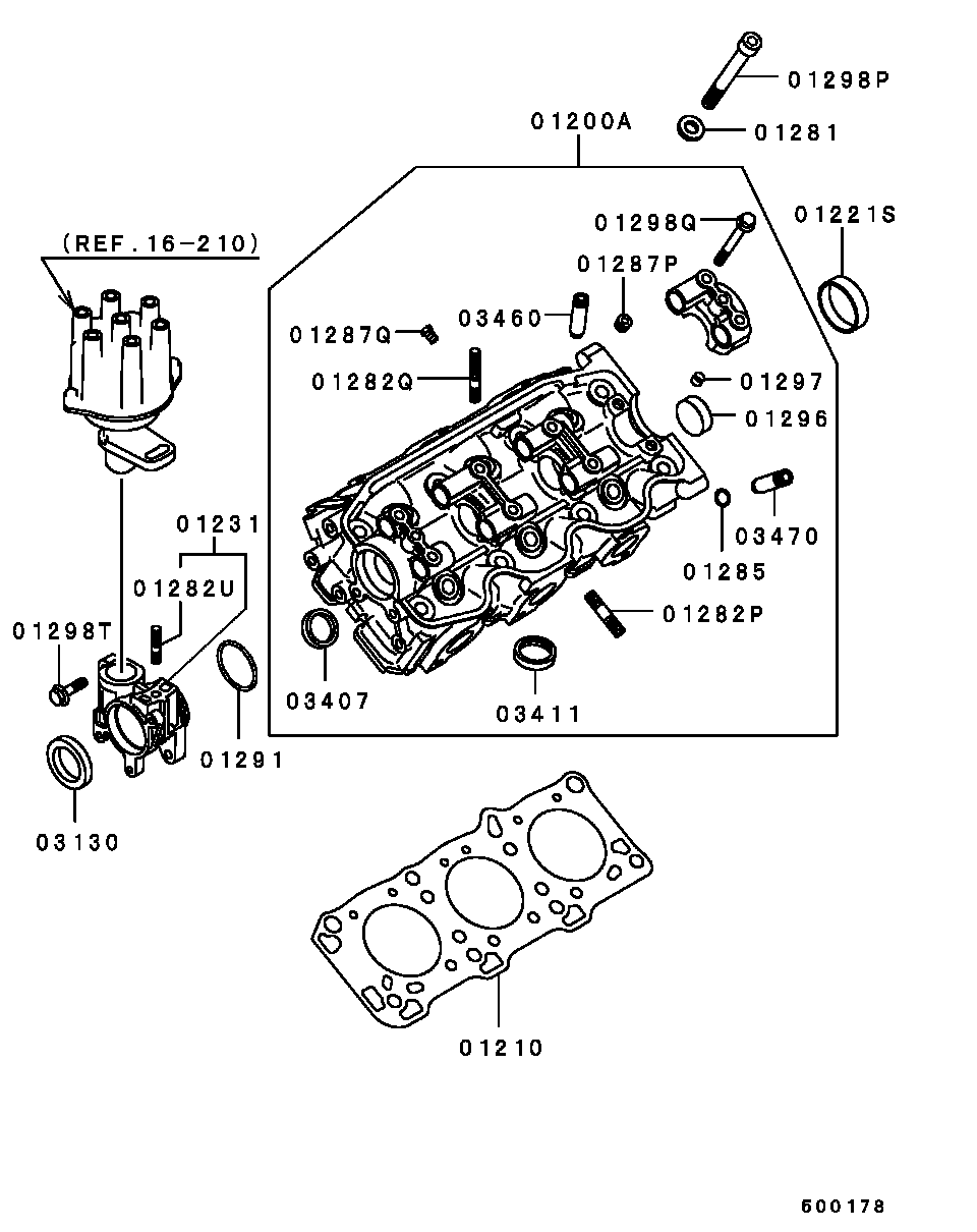 Mitsubishi MF140027 - Engine - cylinder head: 03 pcs. autospares.lv