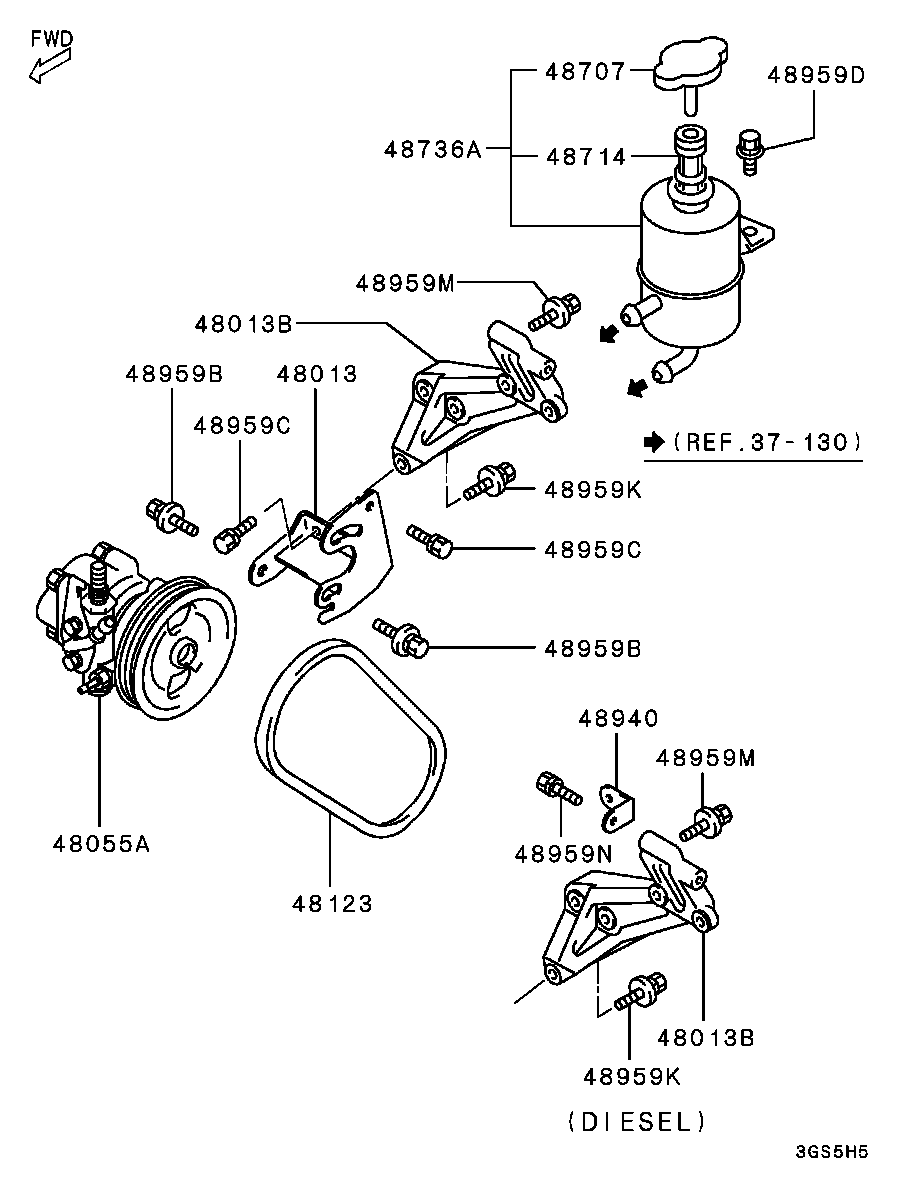 Hyundai MD186111 - Steering - power steering oil pump: 01 pcs. autospares.lv