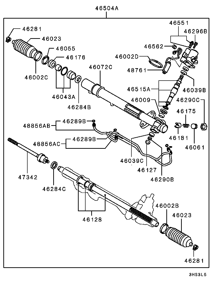 Mitsubishi MB949343 - Inner Tie Rod, Axle Joint autospares.lv