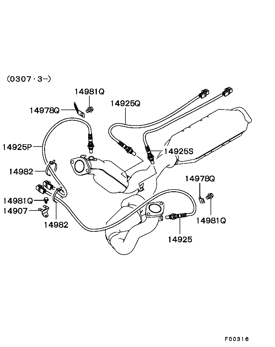 Mitsubishi MR507381 - Lambda Sensor autospares.lv