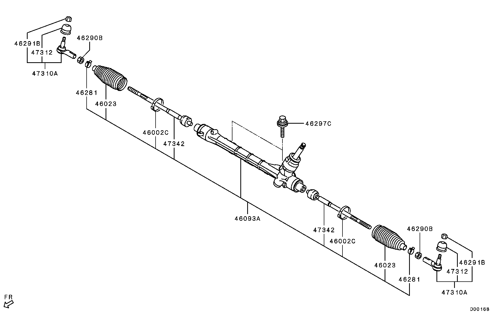 CITROËN 4422A052 - Steering - steering gear: 02 pcs. autospares.lv