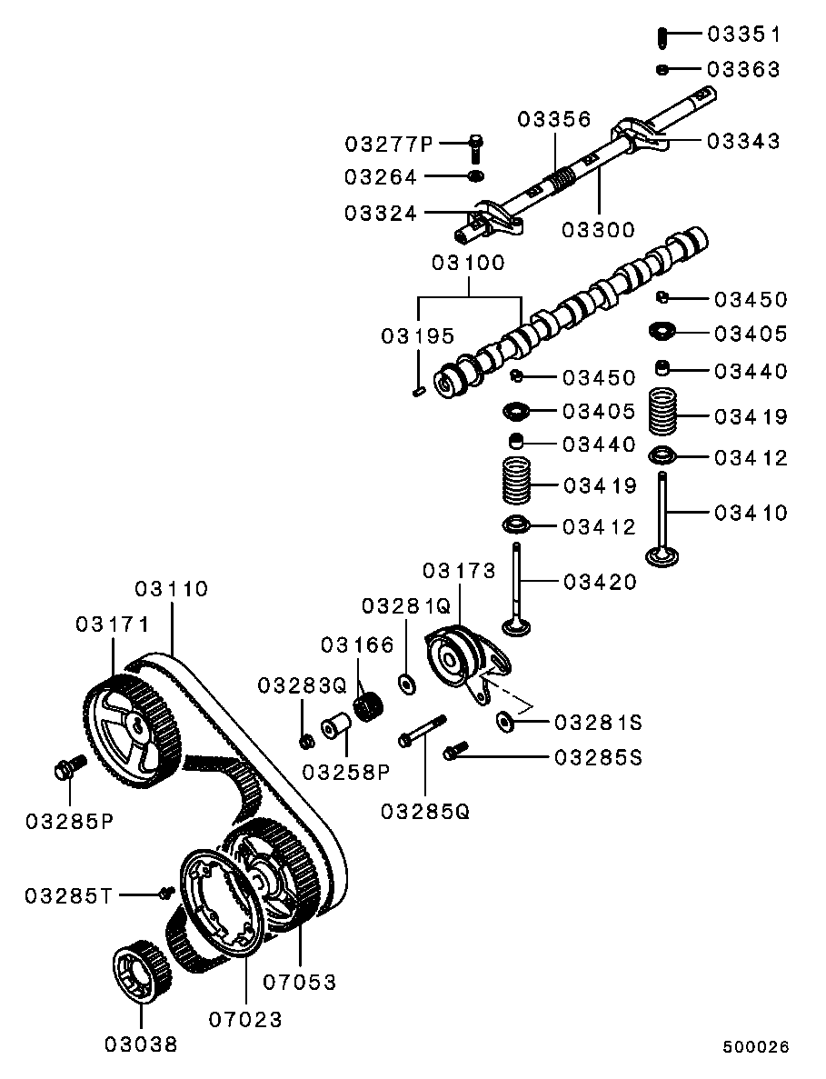 Chrysler MD134377 - Engine - camshaft & valve: 01 pcs. autospares.lv