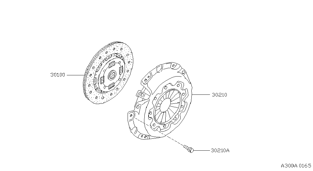 NISSAN 30210-0W800 - Clutch cover,disc & release parts: 01 pcs. autospares.lv