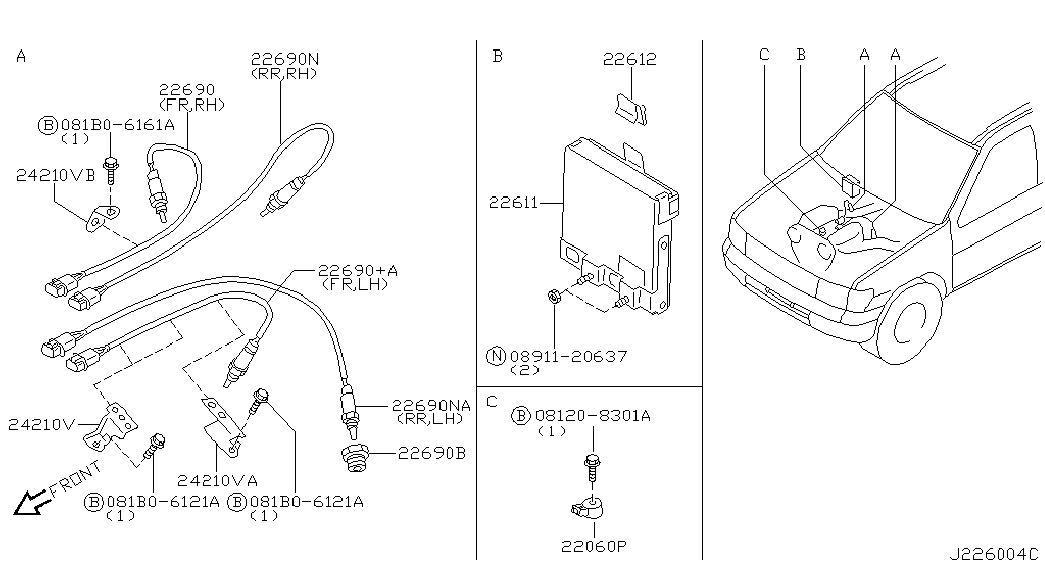 Datsun 22691-4W001 - Lambda Sensor autospares.lv