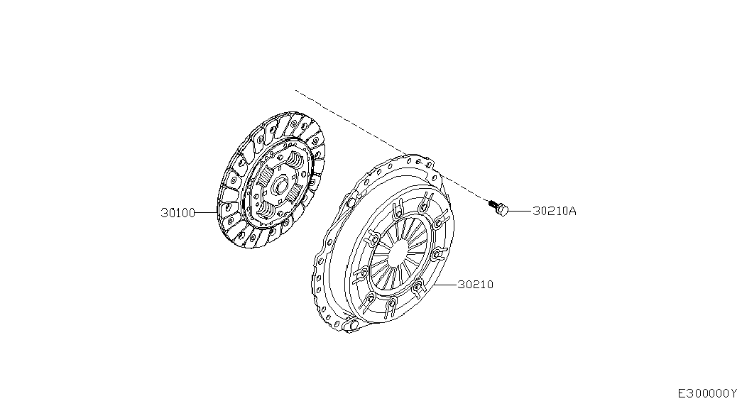 NISSAN 30210-BU010 - Clutch cover,disc & release parts: 01 pcs. autospares.lv