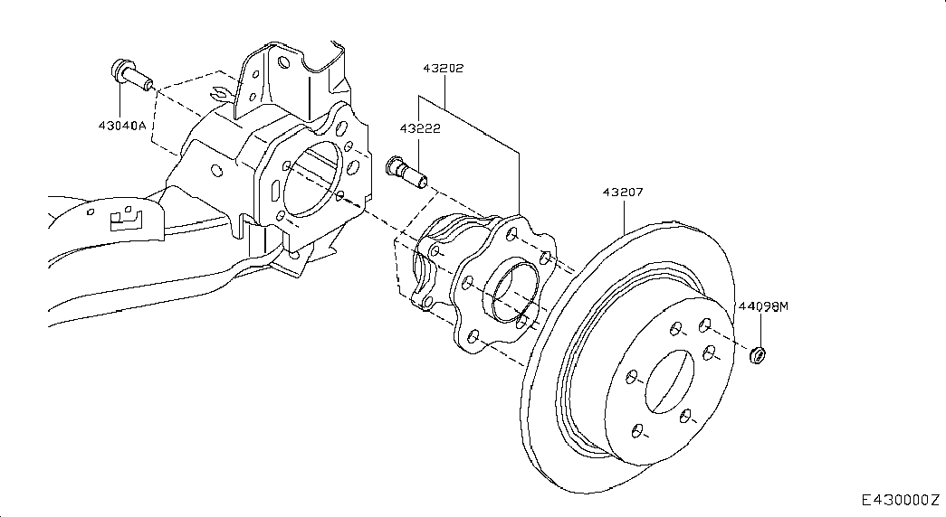 NISSAN 43206-JD00A - Rear axle; 2wd: 02 pcs. autospares.lv