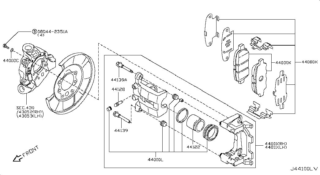 NISSAN D4080-9N00A - Accessory Kit for disc brake Pads autospares.lv