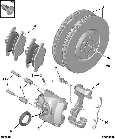 CITROËN (DF-PSA) 4249 86 - Brake Disc autospares.lv