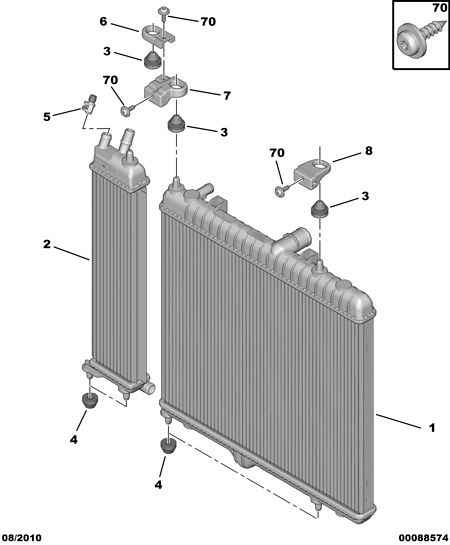 PEUGEOT 1323.V3 - Cooling radiator: 01 pcs. autospares.lv