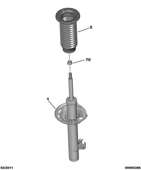 CITROËN 5202 RY - Shock absorbers: 01 pcs. autospares.lv