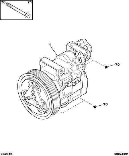 PEUGEOT 6453.RK - Air conditioned compressor detail: 01 pcs. autospares.lv