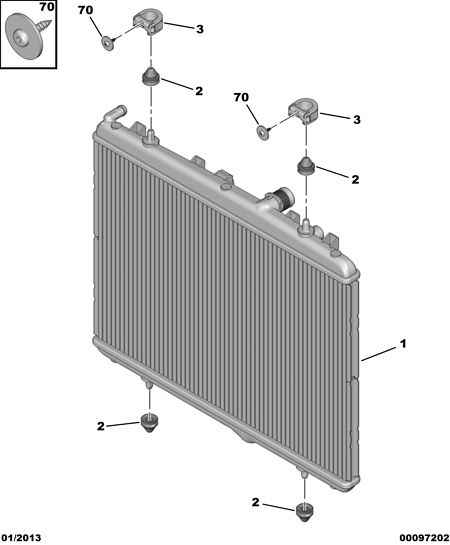 CITROËN/PEUGEOT 1330 P9 - Cooling radiator: 01 pcs. autospares.lv