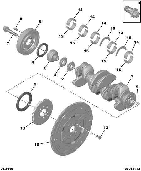 DS V7 638 551 80 - Belt Pulley, crankshaft autospares.lv