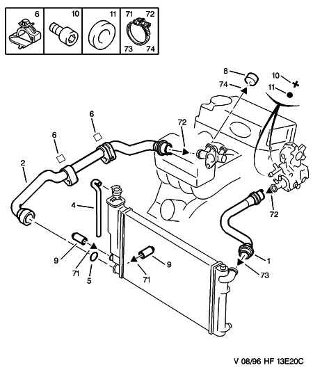 PEUGEOT 1303 24 - Durite hose cooling: 02 pcs. autospares.lv