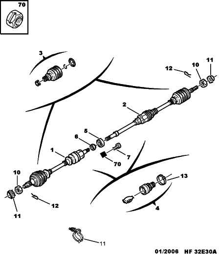 PEUGEOT 3293.03 - Driveshaft: 02 pcs. autospares.lv