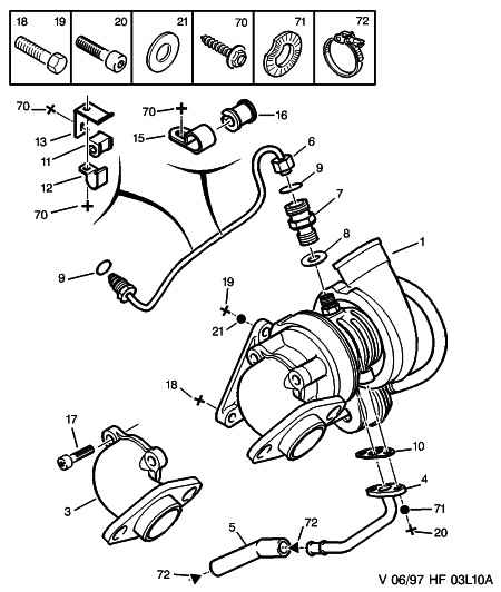 PEUGEOT 037581* - Turbo charger oil return hose: 01 pcs. autospares.lv