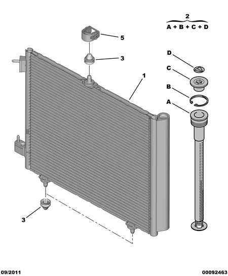 PEUGEOT 6455.JF - Condenser - drier unit: 01 pcs. autospares.lv