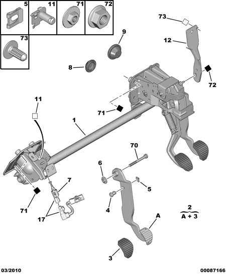 CITROËN 4534 67 - Brake pedal toe board assy contact switc: 01 pcs. autospares.lv