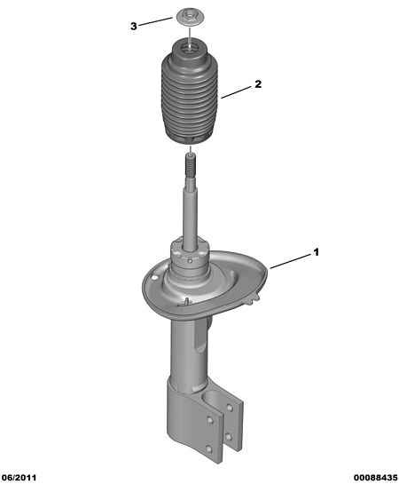 PEUGEOT 5208 03 - Shock absorbers: 01 pcs. autospares.lv