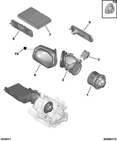 CITROËN 6479 32 - Air puller-air entry-module-reducer: 01 pcs. autospares.lv