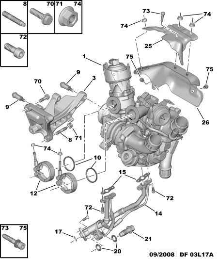 CITROËN/PEUGEOT 0375 P1 - Turbo charger oil return hose: 01 pcs. autospares.lv