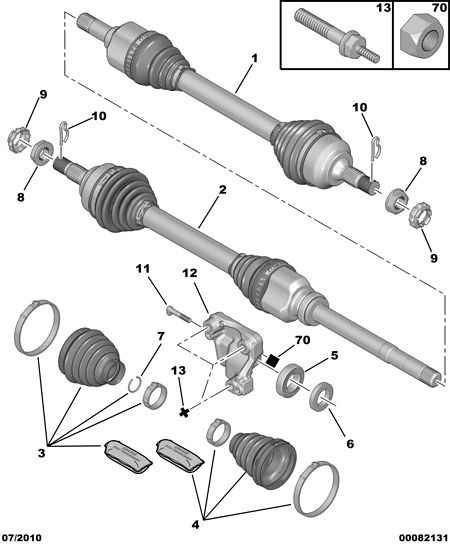 PEUGEOT 3272 LE - Driveshaft: 01 pcs. autospares.lv