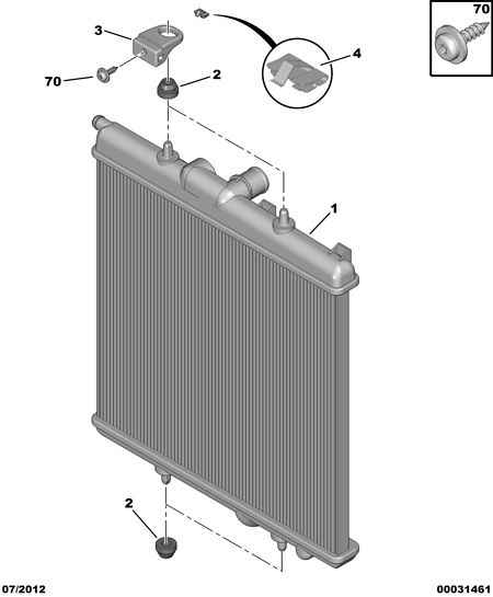 PEUGEOT (DF-PSA) 1330 H2 - Cooling radiator: 01 pcs. autospares.lv