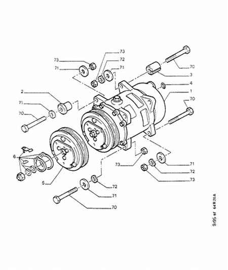 PEUGEOT 6453 P5 - Air conditioning compressor: 01 pcs. autospares.lv