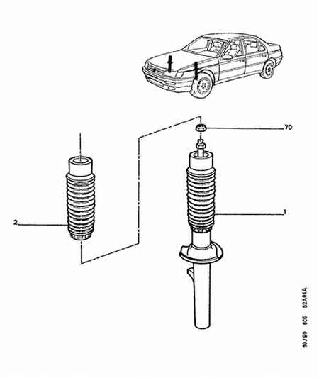 PEUGEOT 5254 22 - Front shock absorber: 02 pcs. autospares.lv