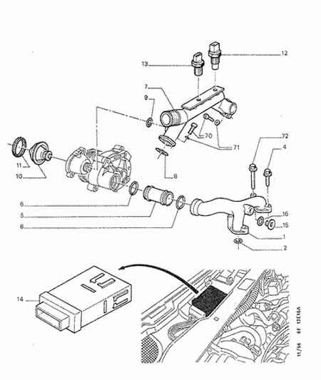 DURITE 0350 04 - Coolant union on rad and coolant manif: 01 pcs. autospares.lv