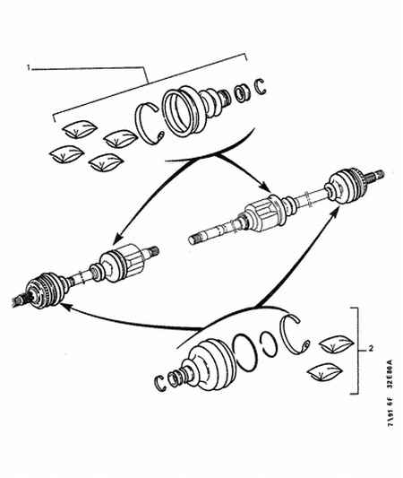 PEUGEOT 3293.91 - Drive shaft: 02 pcs. autospares.lv