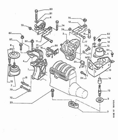 PEUGEOT 1807 71 - Fixing-power unit lift point: 01 pcs. autospares.lv