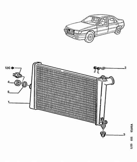 CITROËN 1301.E5 - Cooling radiator: 01 pcs. autospares.lv