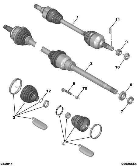 CITROËN/PEUGEOT 3273 TG - Driveshaft: 01 pcs. autospares.lv